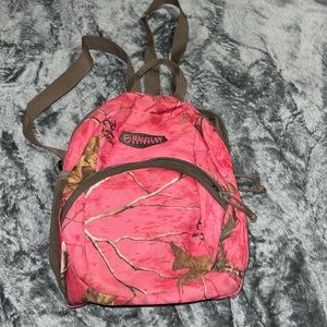 Pink camo back pack
